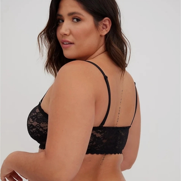 Torrid Curve || 1X Elegant Black Lace Bralette/ Bandeau - Picture 2 of 5